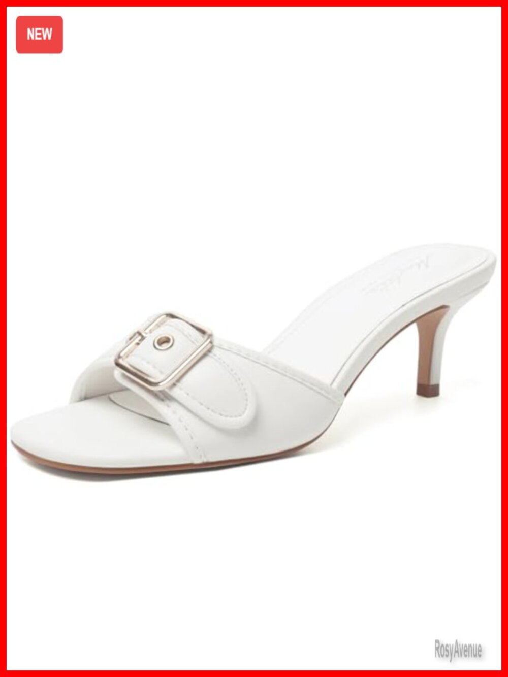 Kitten Heels Mules Stiletto Heeled Sandals Slip On Backless Dressy Sandals